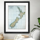 Vintage Map of New Zealand (1921) by Adam Shaw on GIANT ART - white photo illustration