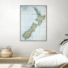 Vintage Map of New Zealand (1921) by Adam Shaw on GIANT ART - white photo illustration