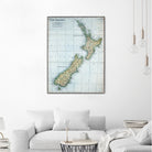 Vintage Map of New Zealand (1921) by Adam Shaw on GIANT ART - white photo illustration