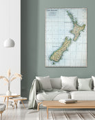 Vintage Map of New Zealand (1921) by Adam Shaw on GIANT ART - white photo illustration