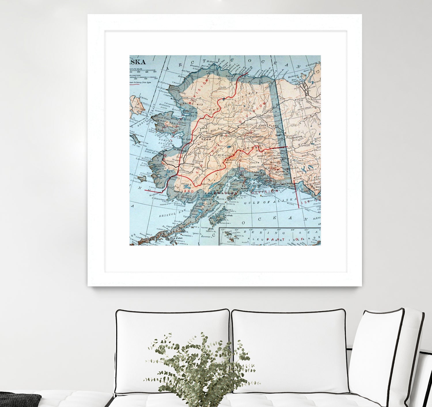 Vintage Map of Alaska (1921) by Adam Shaw on GIANT ART - white photo illustration