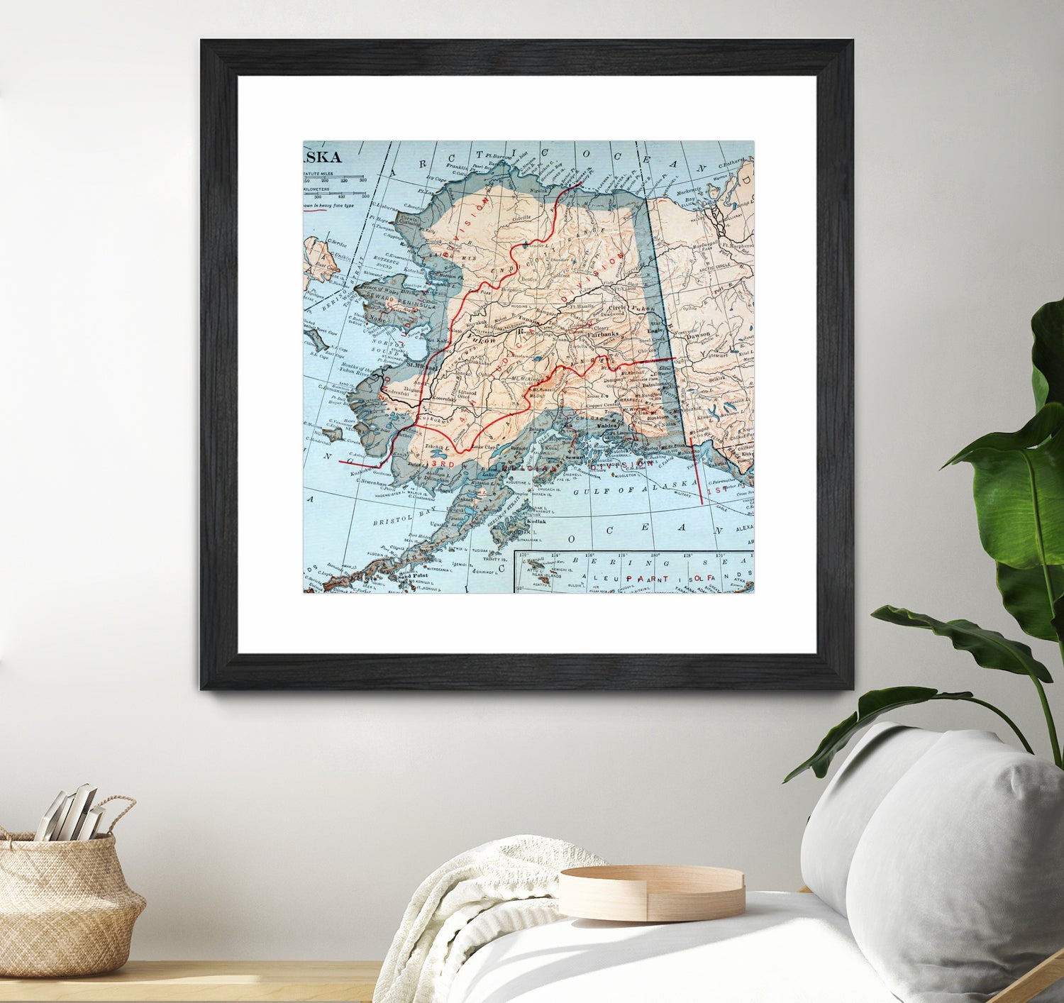 Vintage Map of Alaska (1921) by Adam Shaw on GIANT ART - white photo illustration