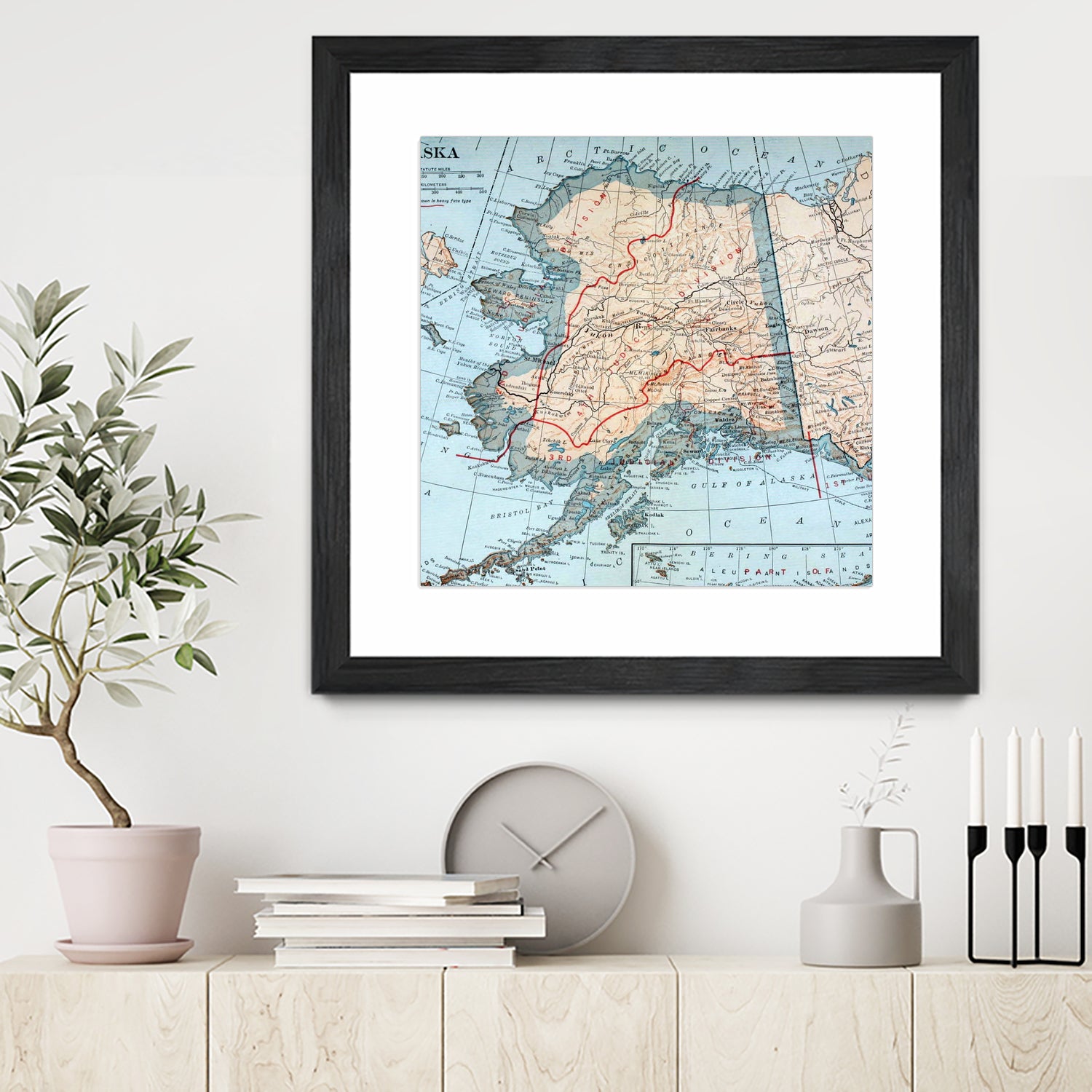 Vintage Map of Alaska (1921) by Adam Shaw on GIANT ART - white photo illustration