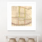 Vintage Map of Cincinnati Ohio (1841) by Adam Shaw on GIANT ART - white photo illustration