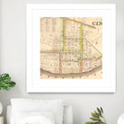 Vintage Map of Cincinnati Ohio (1841) by Adam Shaw on GIANT ART - white photo illustration