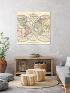 Vintage Map of The World (1856) by Adam Shaw on GIANT ART - white photo illustration