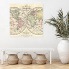 Vintage Map of The World (1856) by Adam Shaw on GIANT ART - white photo illustration