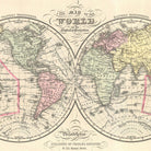 Vintage Map of The World (1856) by Adam Shaw on GIANT ART - white photo illustration