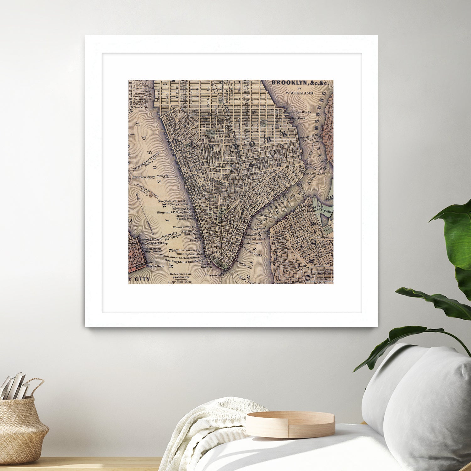 Vintage Map of Lower Manhattan (1847) by Adam Shaw on GIANT ART - white photo illustration