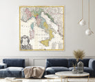 Vintage Map of Italy (1742) by Adam Shaw on GIANT ART - white photo illustration