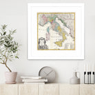 Vintage Map of Italy (1742) by Adam Shaw on GIANT ART - white photo illustration