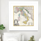 Vintage Map of Italy (1742) by Adam Shaw on GIANT ART - white photo illustration