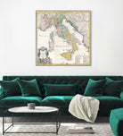 Vintage Map of Italy (1742) by Adam Shaw on GIANT ART - white photo illustration