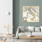 Vintage Map of Italy (1742) by Adam Shaw on GIANT ART - white photo illustration
