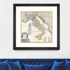 Vintage Map of Italy (1742) by Adam Shaw on GIANT ART - white photo illustration