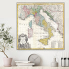 Vintage Map of Italy (1742) by Adam Shaw on GIANT ART - white photo illustration