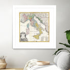 Vintage Map of Italy (1742) by Adam Shaw on GIANT ART - white photo illustration