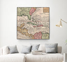 Vintage Map of The Americas (1732) by Adam Shaw on GIANT ART - white photo illustration