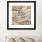 Vintage Map of The Americas (1732) by Adam Shaw on GIANT ART - white photo illustration