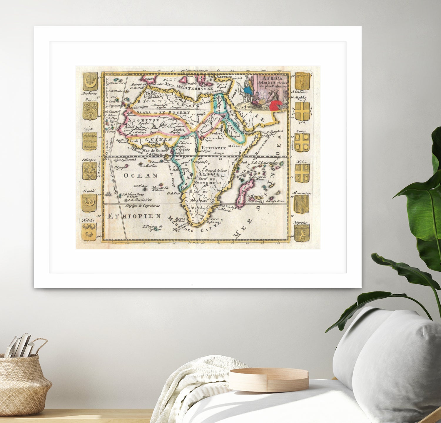 Vintage Map of Africa (1710) by Adam Shaw on GIANT ART - white photo illustration