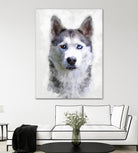 Siberian Husky by Alex Baron on GIANT ART - gray digital painting