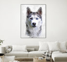 Siberian Husky by Alex Baron on GIANT ART - gray digital painting