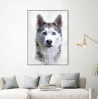 Siberian Husky by Alex Baron on GIANT ART - gray digital painting