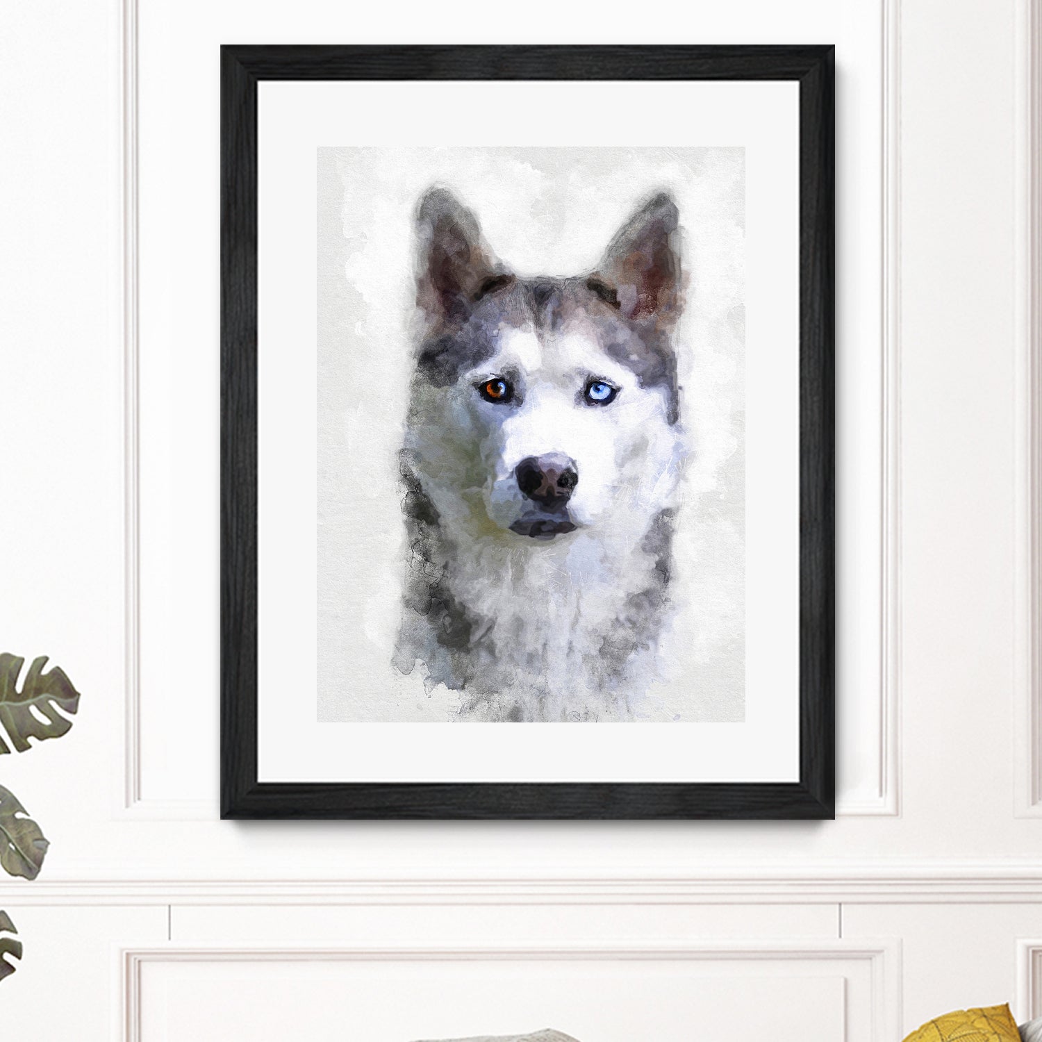 Siberian Husky by Alex Baron on GIANT ART - gray digital painting