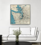 Vintage Map of The Puget Sound (1919) by Adam Shaw on GIANT ART - white photo illustration