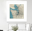 Vintage Map of The Puget Sound (1919) by Adam Shaw on GIANT ART - white photo illustration