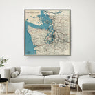 Vintage Map of The Puget Sound (1919) by Adam Shaw on GIANT ART - white photo illustration