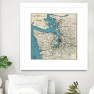 Vintage Map of The Puget Sound (1919) by Adam Shaw on GIANT ART - white photo illustration