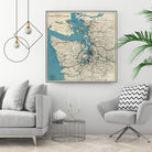 Vintage Map of The Puget Sound (1919) by Adam Shaw on GIANT ART - white photo illustration