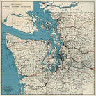 Vintage Map of The Puget Sound (1919) by Adam Shaw on GIANT ART - white photo illustration