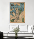 Vintage Map of Sydney Australia (1922) by Adam Shaw on GIANT ART - white photo illustration