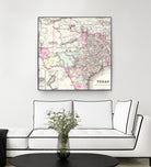 Vintage Map of Texas (1855) by Adam Shaw on GIANT ART - white photo illustration