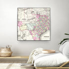 Vintage Map of Texas (1855) by Adam Shaw on GIANT ART - white photo illustration