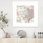 Vintage Map of Texas (1855) by Adam Shaw on GIANT ART - white photo illustration