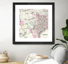 Vintage Map of Texas (1855) by Adam Shaw on GIANT ART - white photo illustration