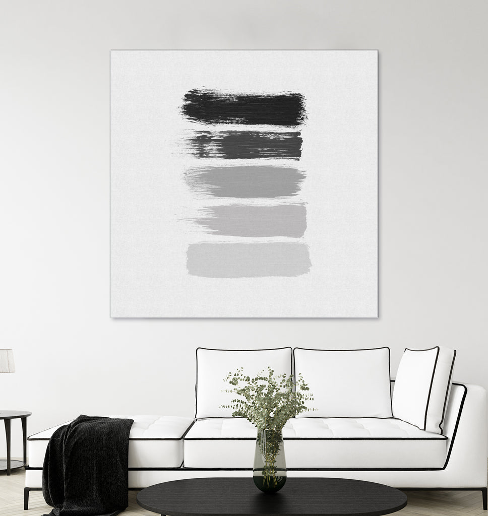 Black & White Stripes by Dana Shek on GIANT ART - white digital painting