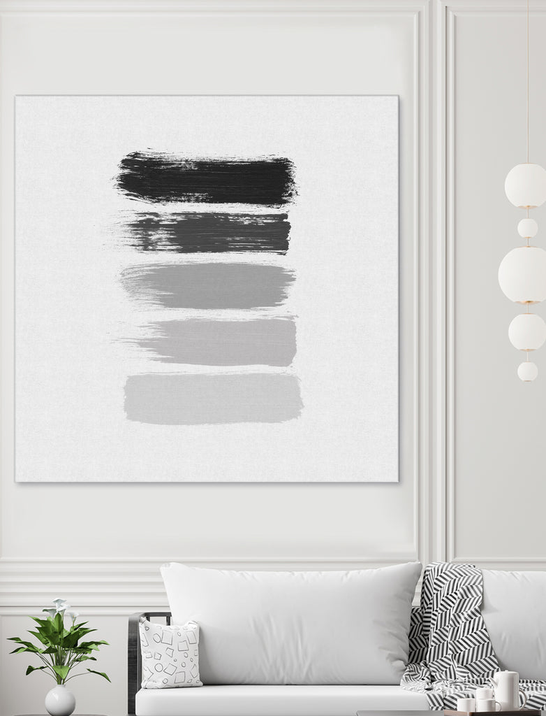 Black & White Stripes by Dana Shek on GIANT ART - white digital painting