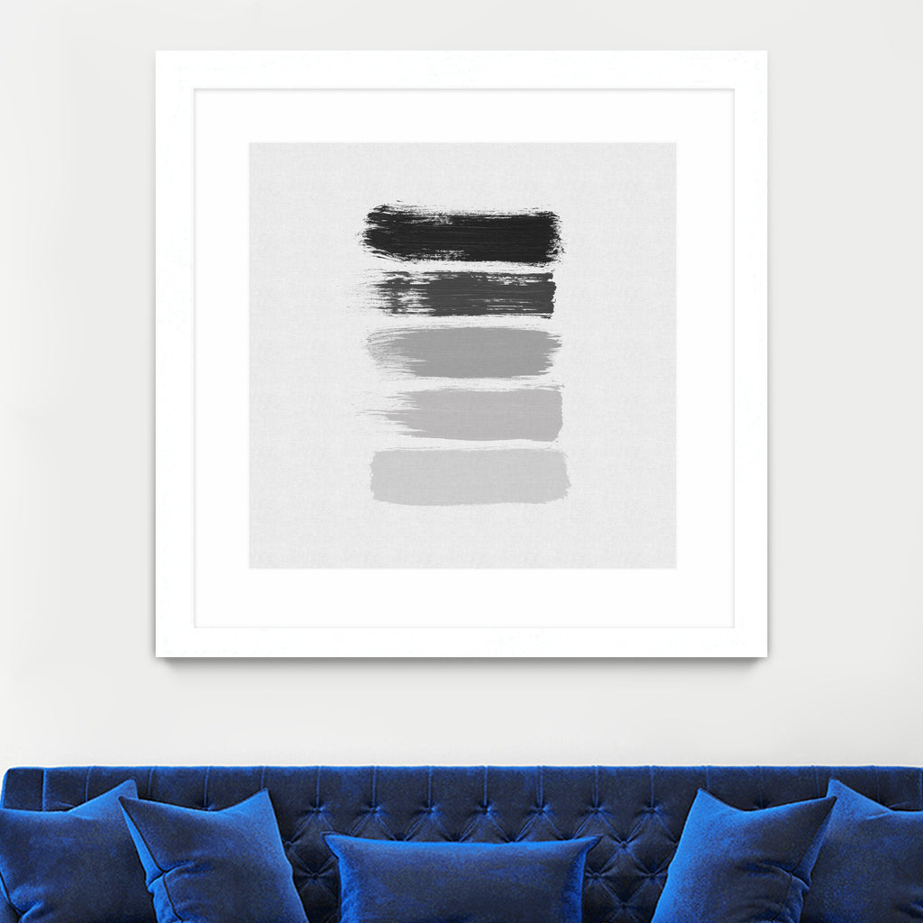 Black & White Stripes by Dana Shek on GIANT ART - white digital painting