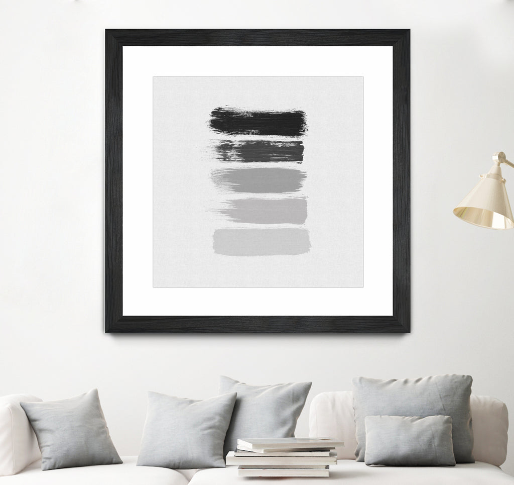 Black & White Stripes by Dana Shek on GIANT ART - white digital painting