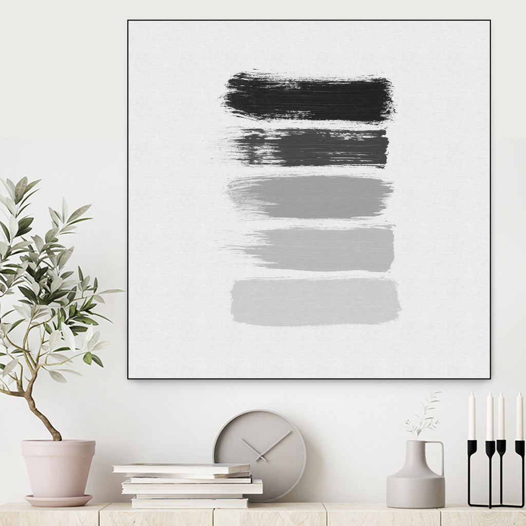 Black & White Stripes by Dana Shek on GIANT ART - white digital painting