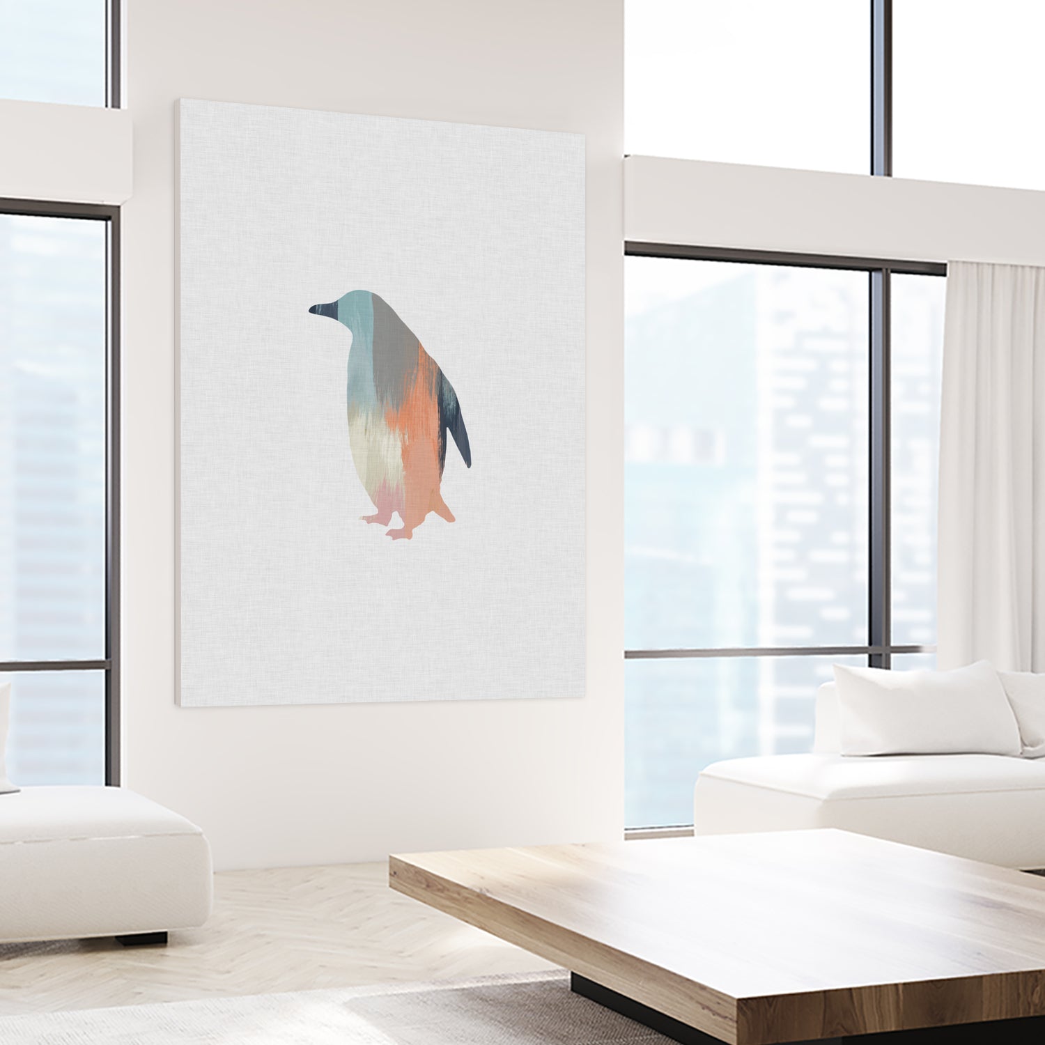 Pastel Penguin by Dana Shek on GIANT ART - white digital painting