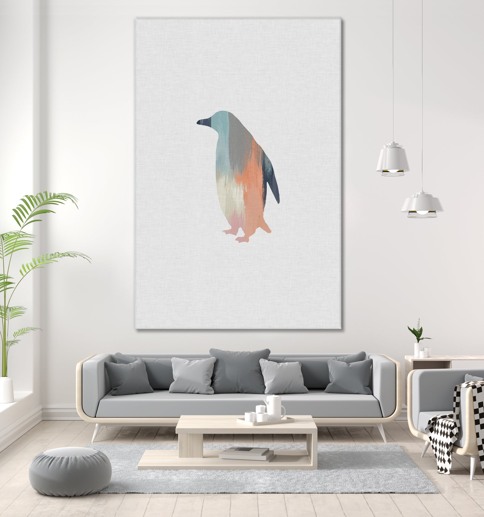 Pastel Penguin by Dana Shek on GIANT ART - white digital painting