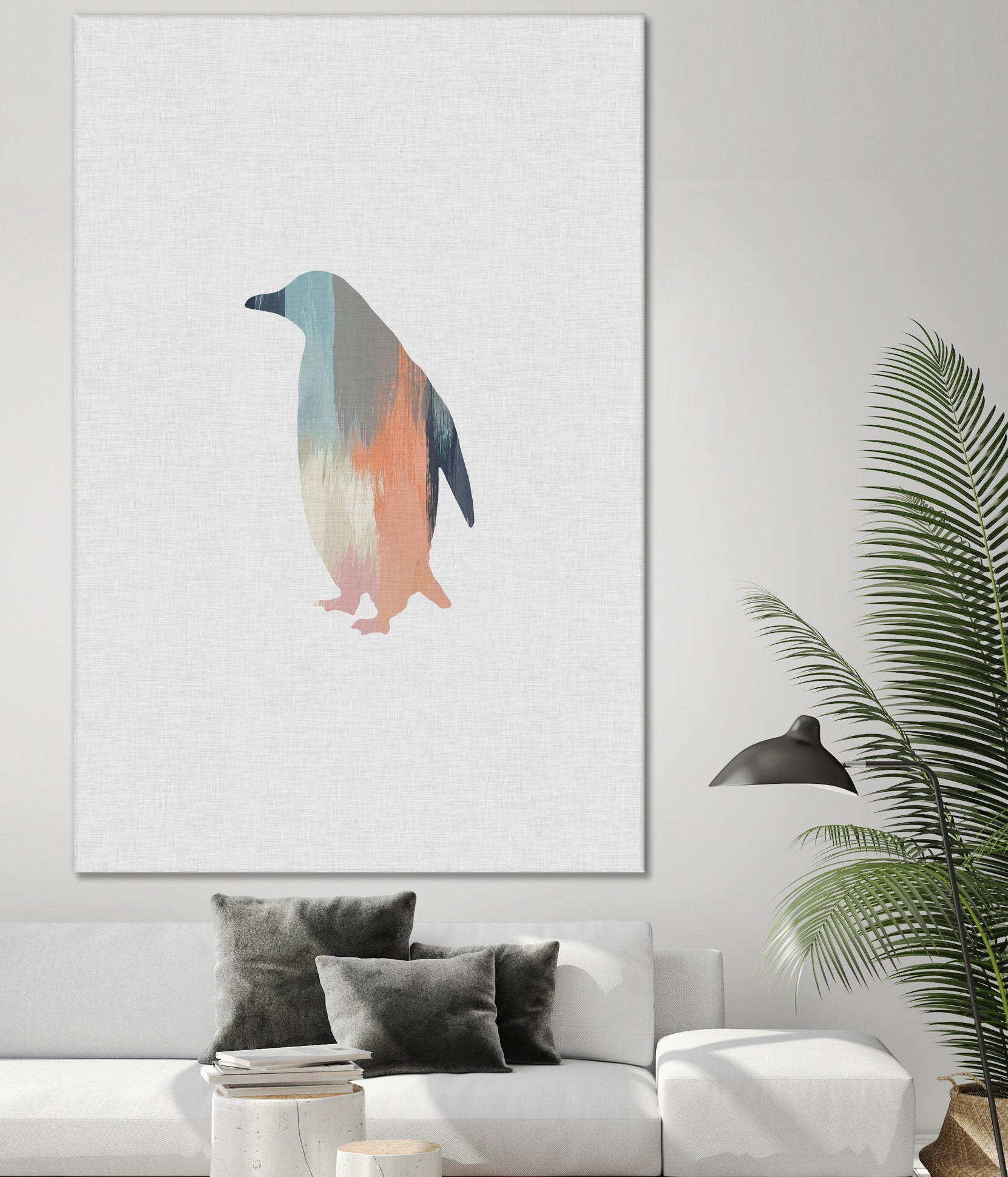 Pastel Penguin by Dana Shek on GIANT ART - white digital painting