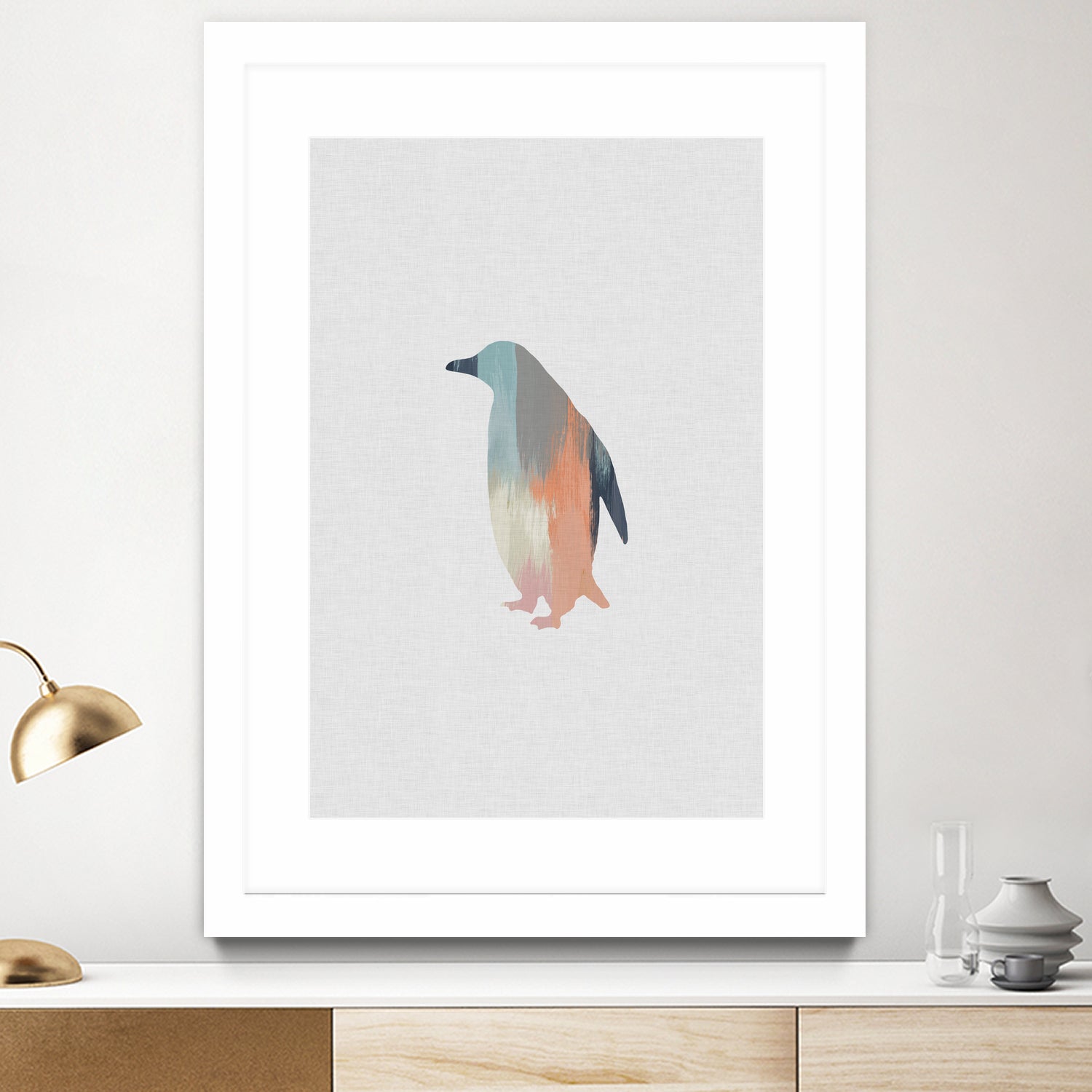 Pastel Penguin by Dana Shek on GIANT ART - white digital painting