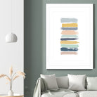 Pastel Stripes by Dana Shek on GIANT ART - white digital painting