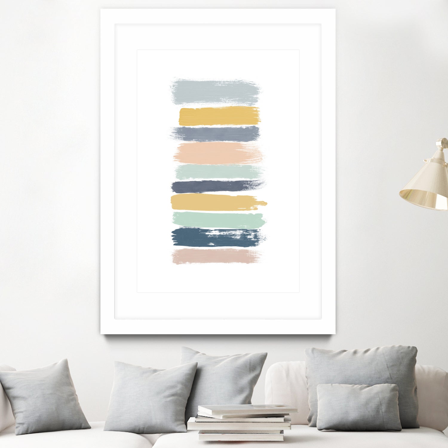 Pastel Stripes by Dana Shek on GIANT ART - white digital painting